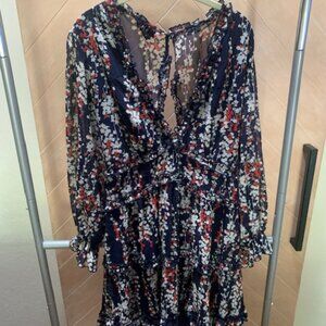 Womens Long sleeved ruffle dress.